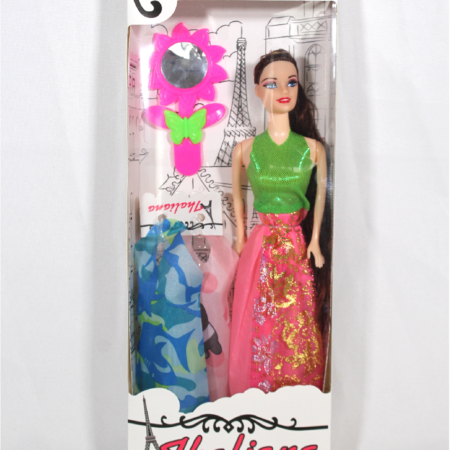 MUÑECA ARTICULADA CON 2 VESTIDOS
 Y SOMBRERO X 240 UNDS 600A