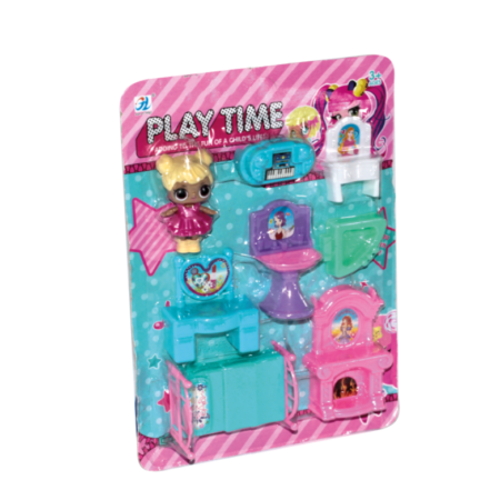 JUEGO DE CASA CON 1
MUÑECA Y LAVA MANOS