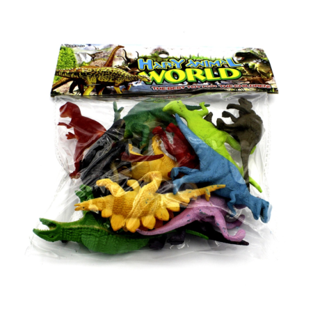 ANIMALES DINOSAURIOS EN BOLSA X 12 CAJA X 144 [Q603]