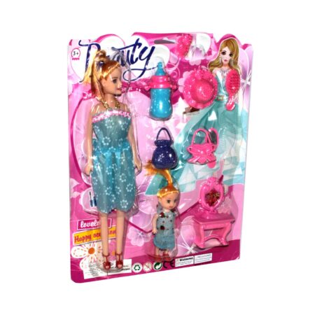 MUÑECA GRANDE Y PEQUEÑA PRINCESA EN CARTON
