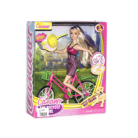 MUÑECA CON BICICLETA
